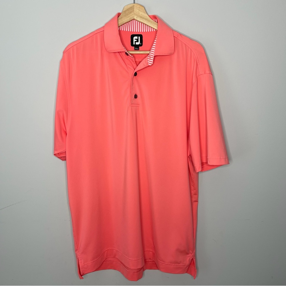 Men’s size‎ medium coral Footjoy golf polo shirt